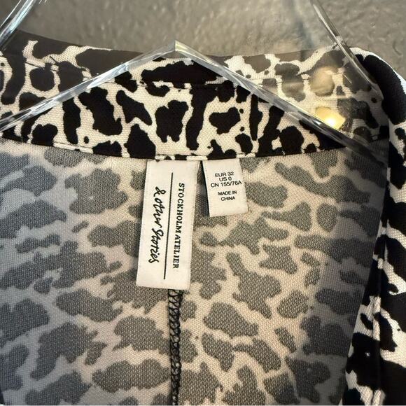 & Other Stories Printed Button Down Midi Dress Size 0 - Picture 6 of 11